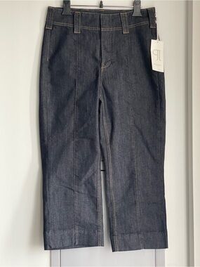 NWT ANTHROPOLOGIE PILCRO Dark Indigo Straight-Leg Cropped Jeans